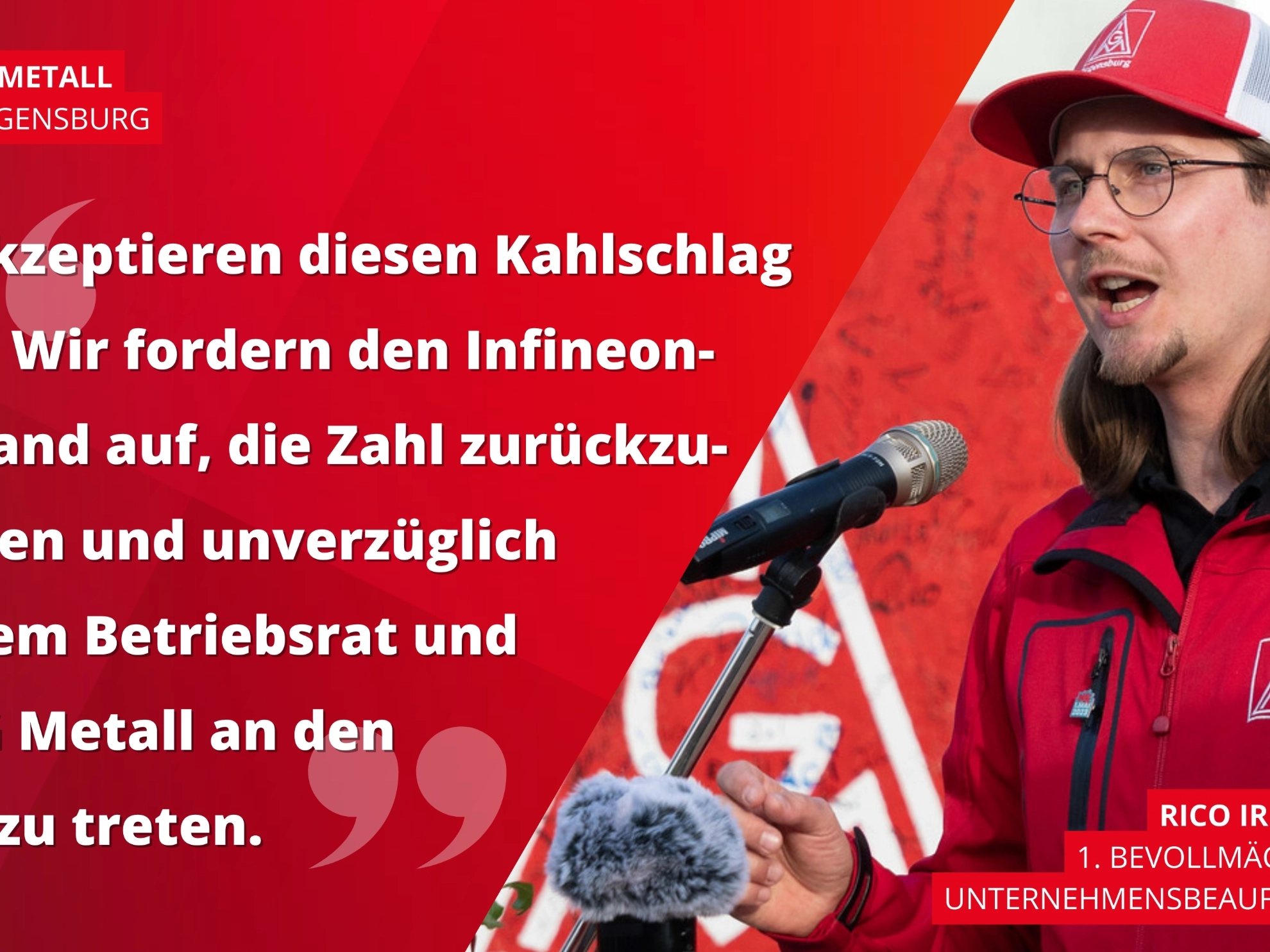 Kritik der IG Metall am Infineon-Vorstand