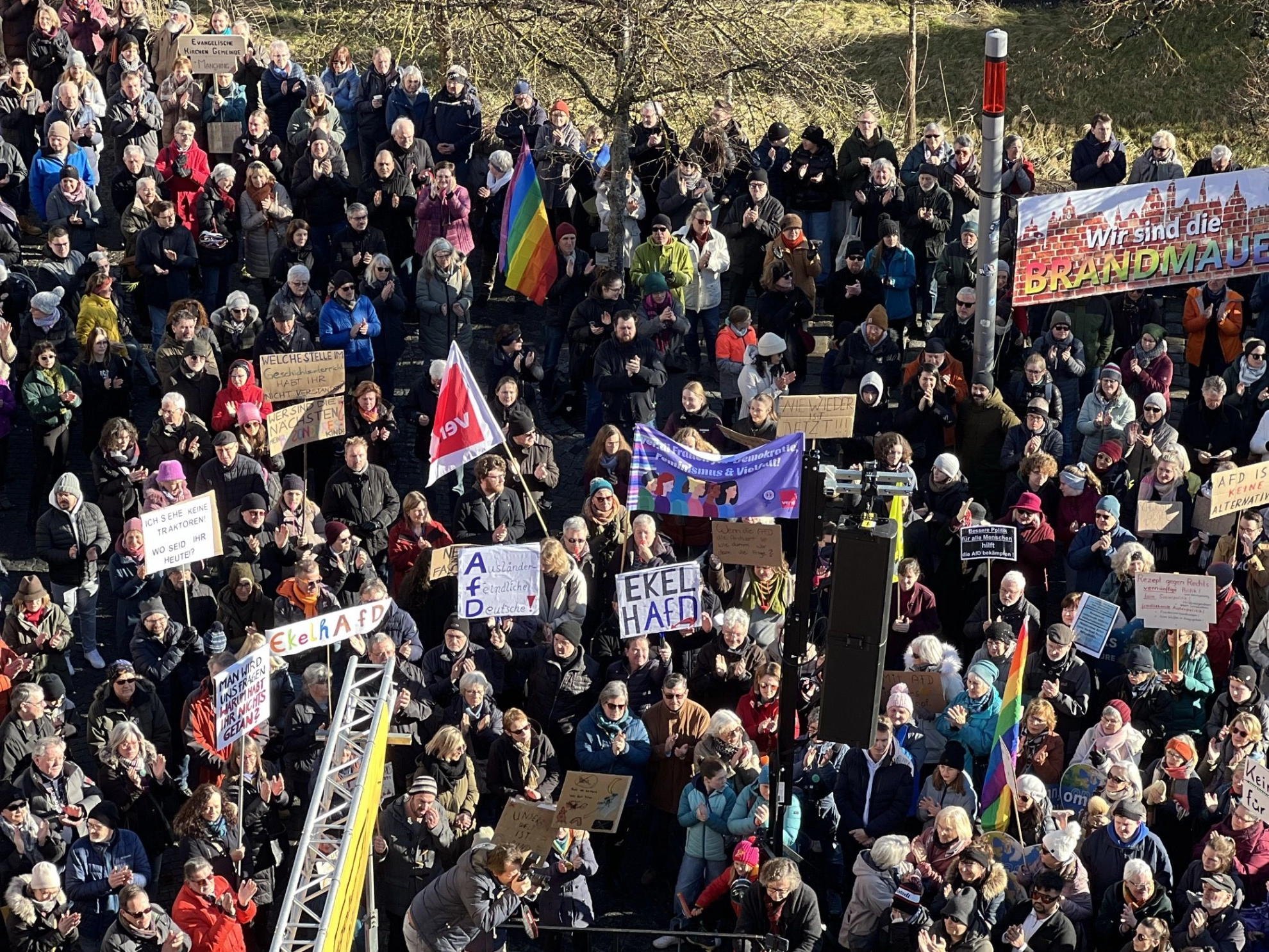Demo für Demokratie und gegen rechts in Ingolstadt