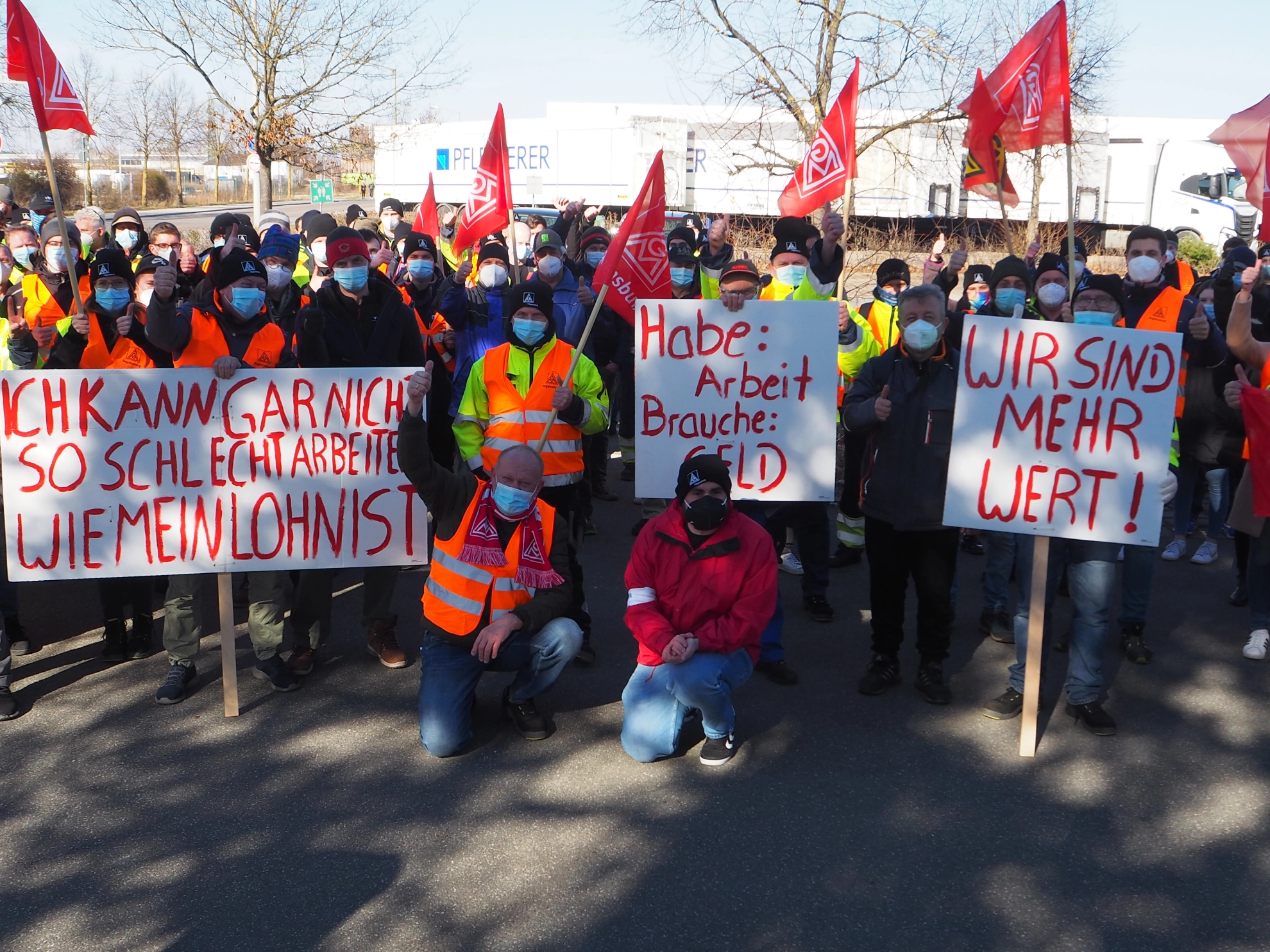 Warnstreik Pfleiderer Neumarkt in 2022