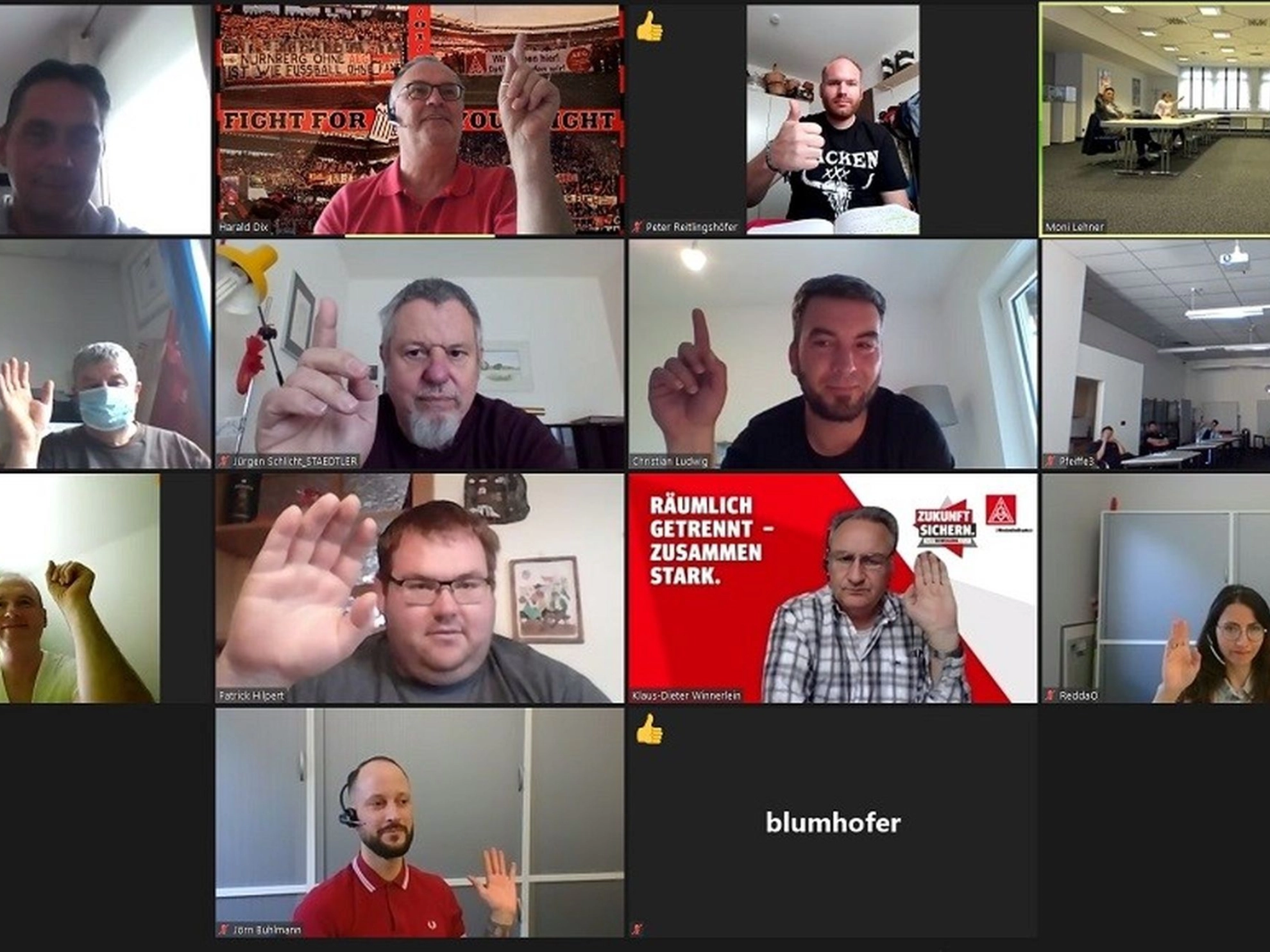 Dieses Bild zeigt eine Abstimmung in einer digitalen Plattform. 