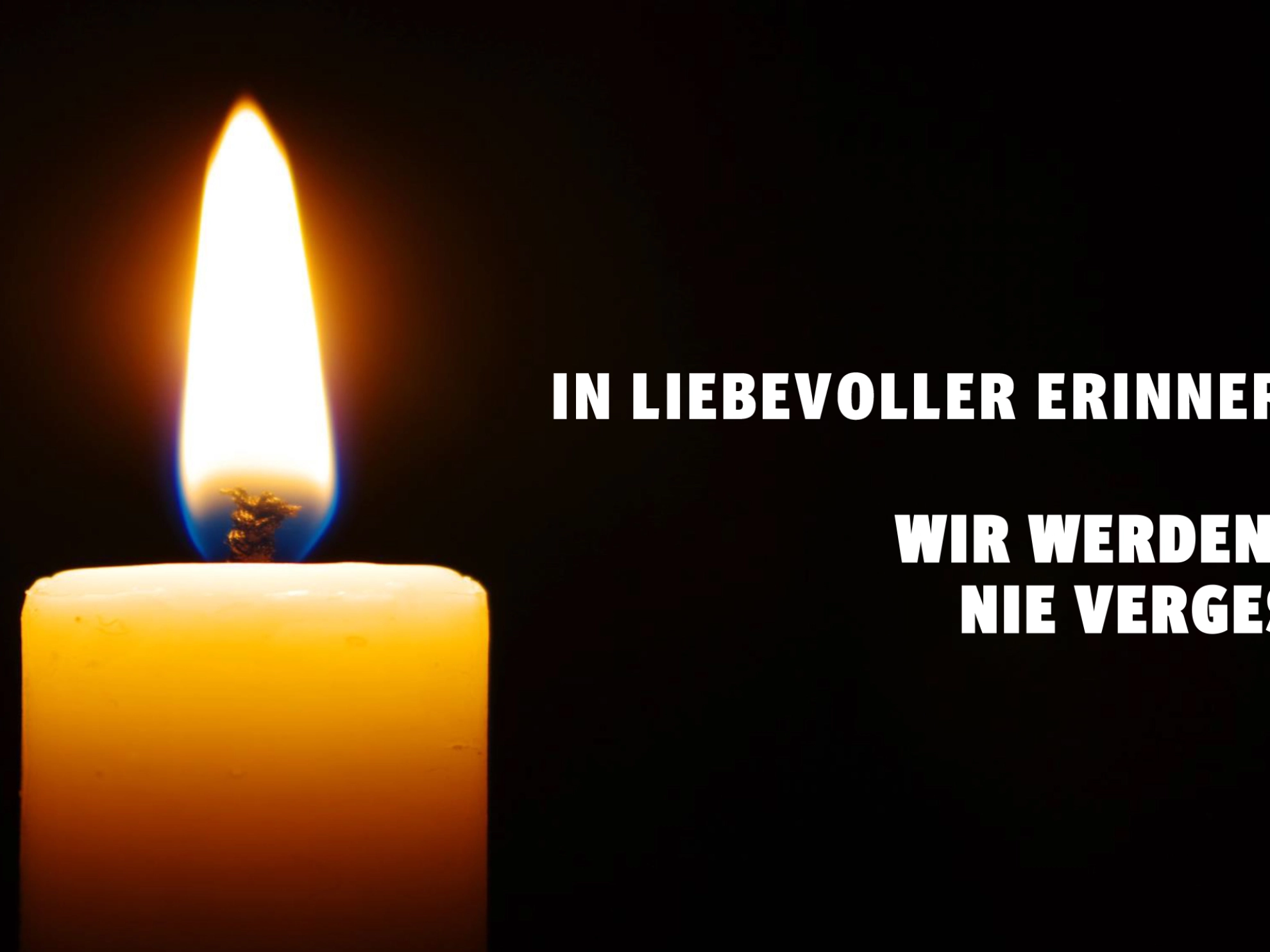 Kondolenzbild mit Kerze "In liebevoller Erinnerung"