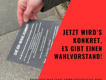 Endlich: Die Einsetzung des Wahlvorstandes war erfolgreich!