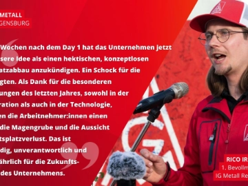 Vitesco Regensburg - Arbeitnehmervertretung fordert sofortige Rücknahme des plumpen Pannen-Plans