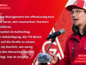 Management kündigt Werkschließung von Magna Neumarkt an