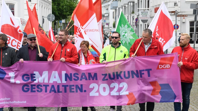 „GeMAInsam Zukunft gestalten“ - Kundgebung zum 1. Mai 2022 in Saarbrücken