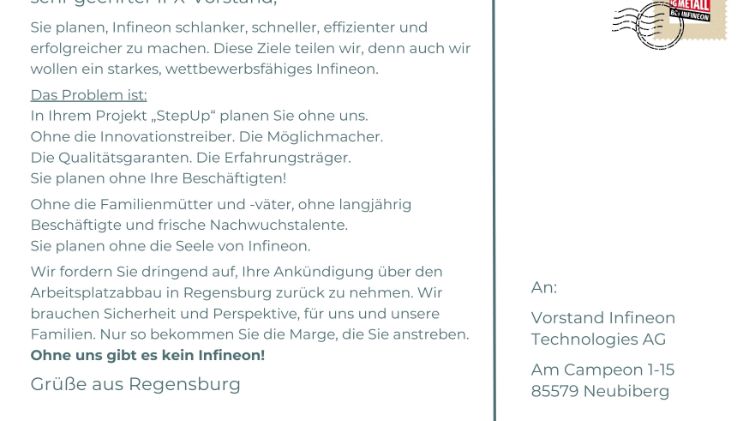 Rückseite Postkarte Infineon