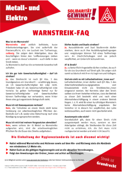 Warnstreik FAQs