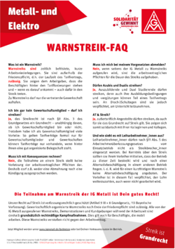 Warnstreik-FAQ MuE